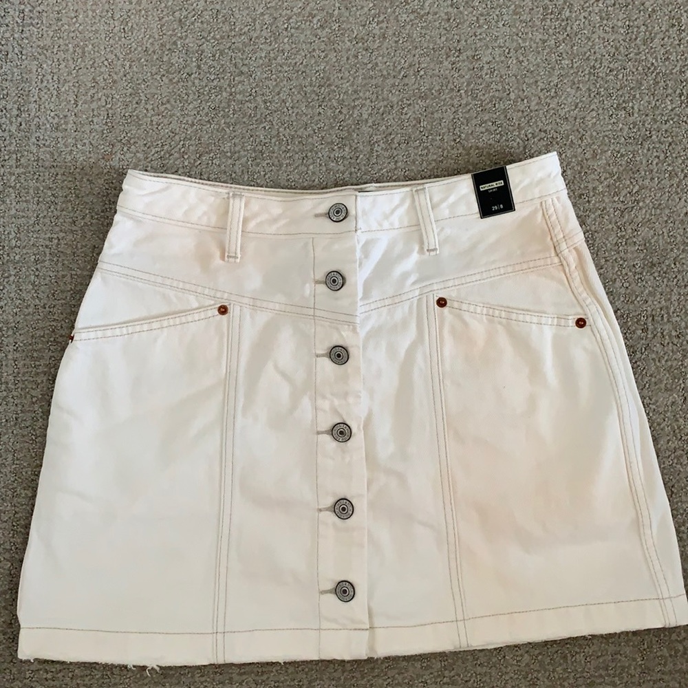 Abercrombie&Fitch white denim skirt